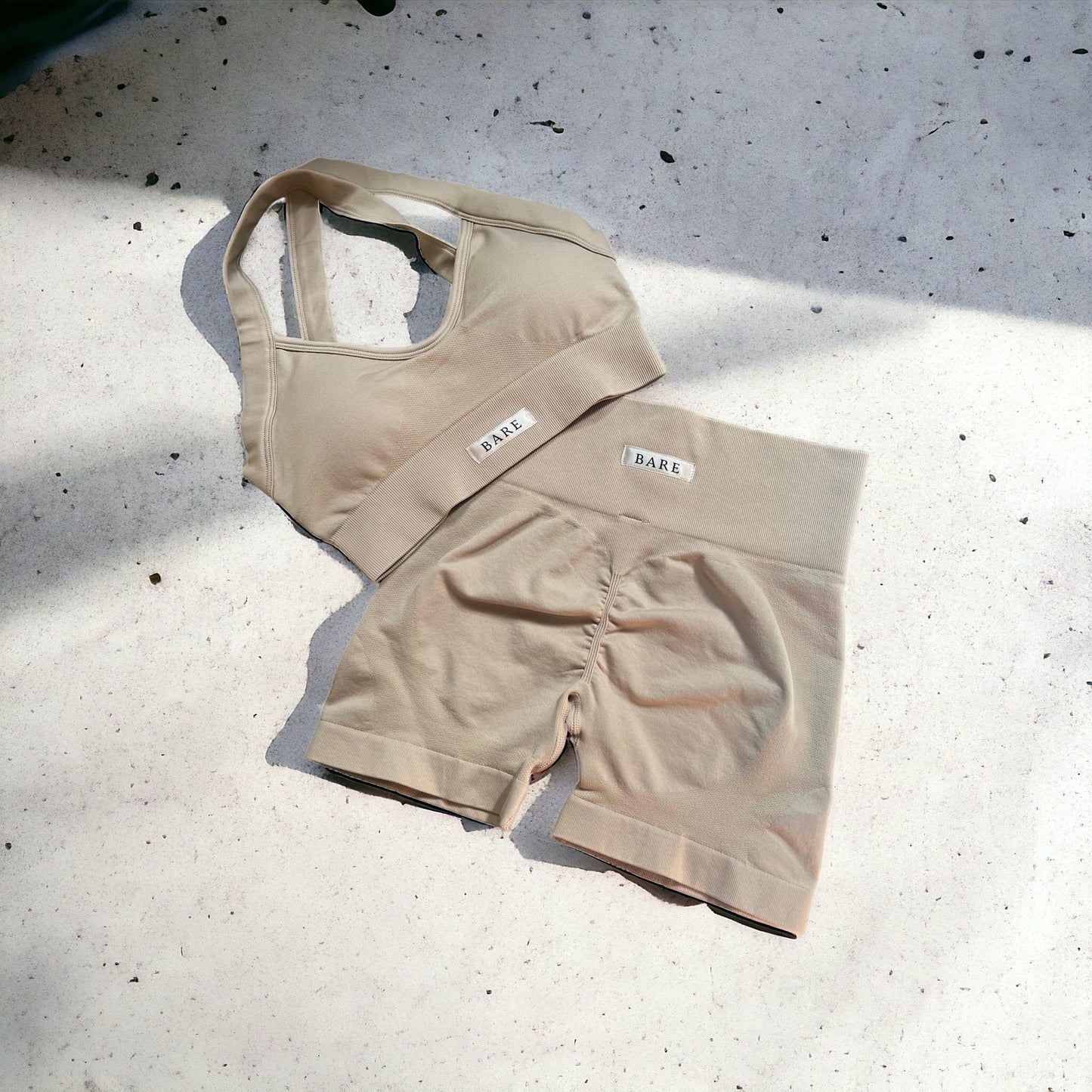 BARE Shorts Set in Latte